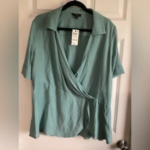 NWT Alfani faux wrap top size XL